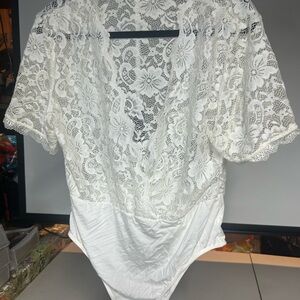 White Lace Bodysuit